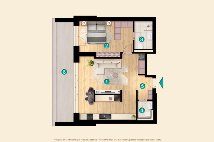 Apartamente 2 camere 2D