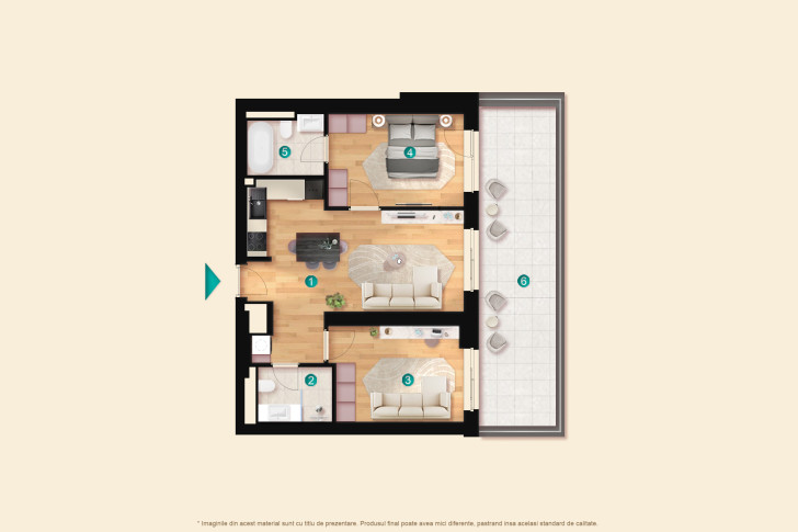 Apartamente 2 camere 2R