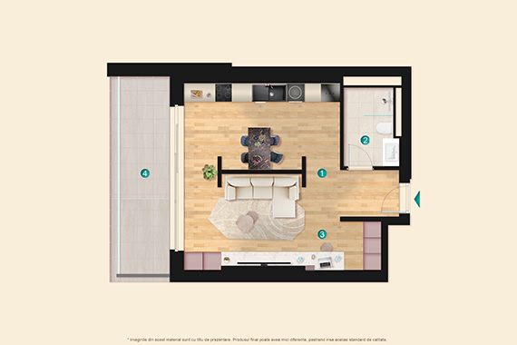 Apartamente studio 1X